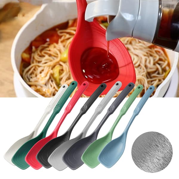 Multifunksjonell spatelskje for matlaging Non-Stick Varmebestandig skje for matlaging Mørkegrå Dark Grey