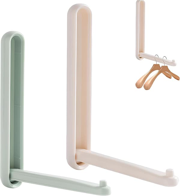 Hanger Rack, Multifunctional Adjustable Hanger Holder, Seamless Strong Self-Adhesive Hook, Space-Saving for Washing Machine, Wardrobe, Laundry Room
