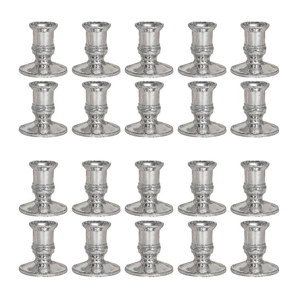 10 par/förpackning Matsalsbord Heminredning Romantisk Ljushållare För Vardagsrum Bas Silver Silver