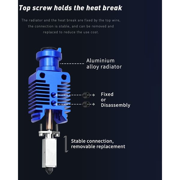 24V 48W 3D Opgrader HotEnd E3 2.0 Ekstrudersæt til 3 3 Pro FDM Vorn 2.4 CR10