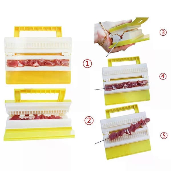 Outdoor Kitchen BBQ Kebab Maker Double / Single Row Meat Skewer Machine Quick Skewer Simple BBQ Tools Cookware Camping