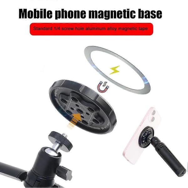 2024 Oppgradert Magnetisk Tripod Selfie Stick for Magsafe Magnetisk Base