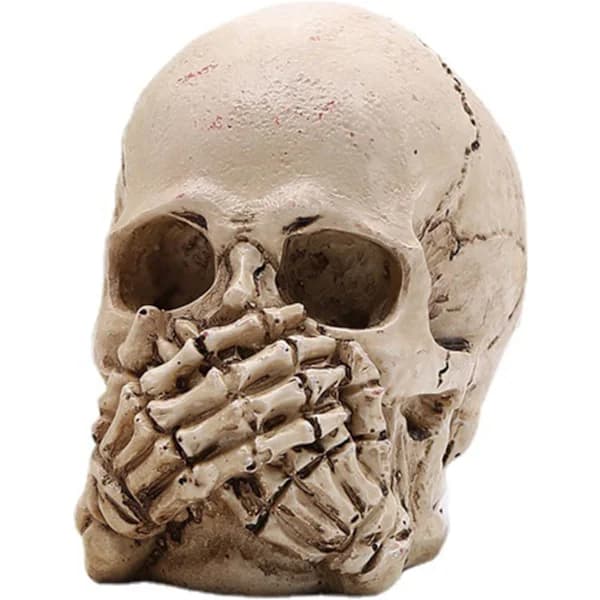 Lysende Hodeskallepynt i Resin, Halloween-dekorasjon