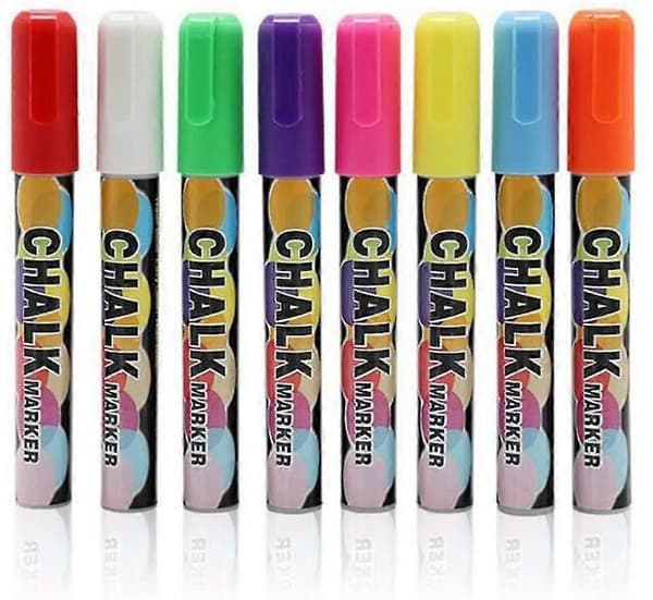 2025 Suitable 8-pack Neon Liquid Chalk Markers For Blackboards Erasable Washable
