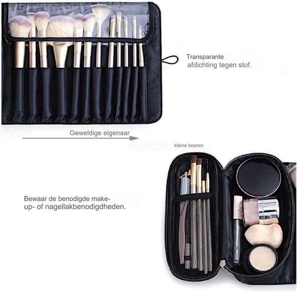 Rejsetoilettaske, hængende vandtæt, multifunktionel makeuptaske, foldbar