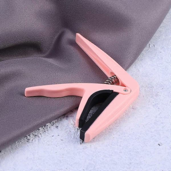 Professionel Ukulele Capo Enhånds Hurtigskift Ukelele Capo Zinklegering Guitar Dele Tilbehør (Pink)