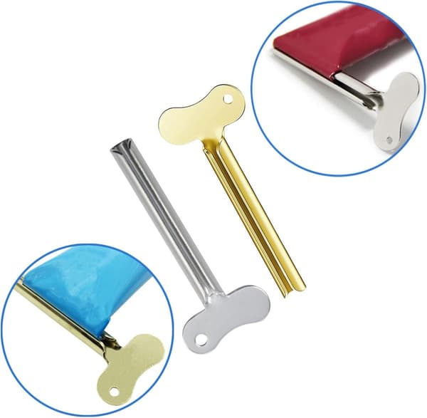 Tube Squeezer, 4-pack Stainless Steel Toothpaste Tube Squeezer, Stainless Steel Toothpaste Tube Squeezer, Metal Toothpaste Squeezer, Tube Squeezer, Rust-proof