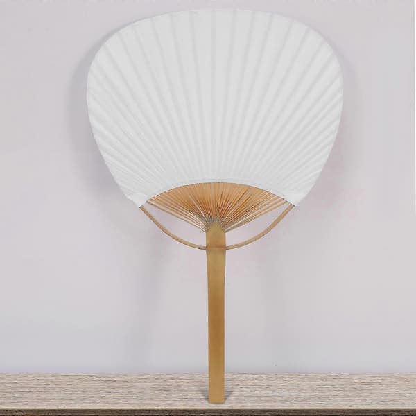 24 pcs/lot White Paddle Fan for Wedding Decoration