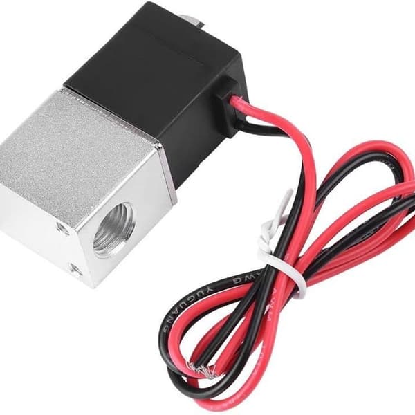 Magnetventil, 12V DC 1/4  \"2-veis normalt lukket 1,2MPa pneumatisk KLB