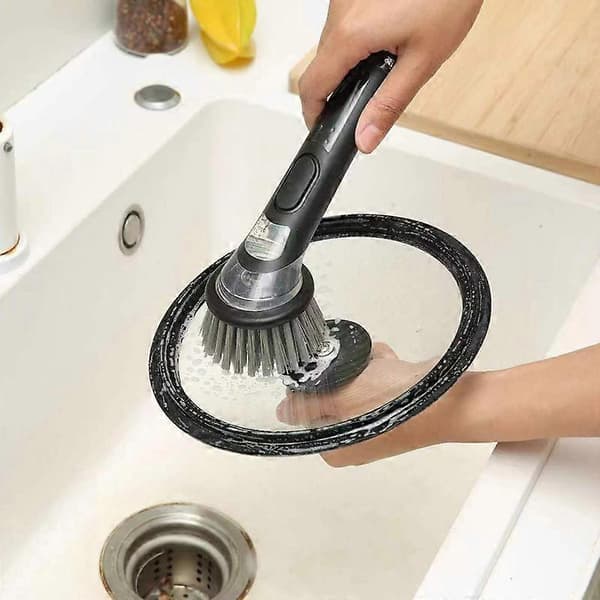 Long Handle Pot Brush, Pot Brush with Dispenser, Dish Brush Kitchen Brush