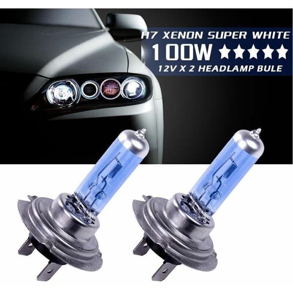 12V H7 100W Xenon Hvide 6000K Halogenpærer til Bil - 1 Par