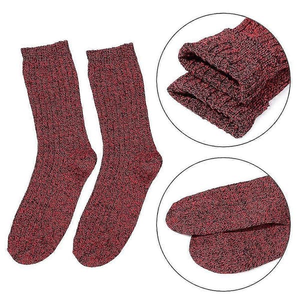 Home Heap Heap Socks Pair Yarn Sleeping Socks Warm Socks Mid-Calf