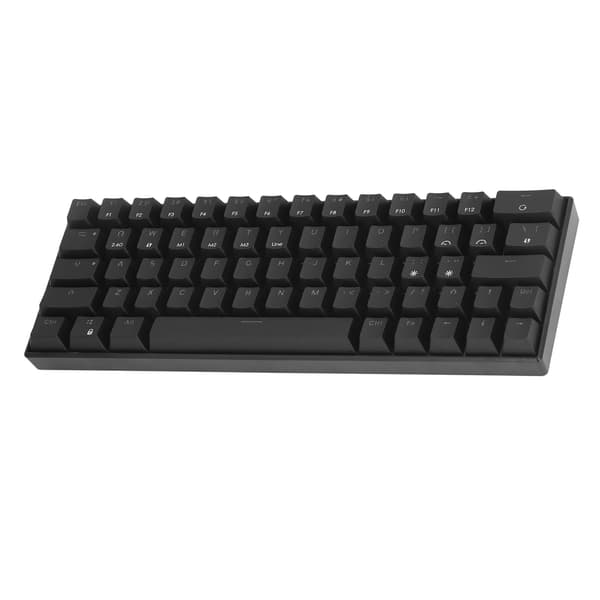 Mechanical Keyboard 64 Keys Wireless 2.4G BT3.0 5.0 Type C Wired Connection Ergonomic Design Black Mechanical Keyboard Blue Switch
