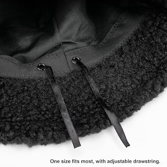 Vinterpelsbøttehatt for kvinner og menn, varm, myk og lodden Buc