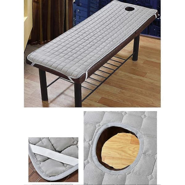 Madras til massagebriks med hul, skønhedspude, ikke-polstret 185X70cm grå