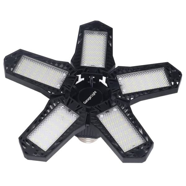 LED Garage Light Foldable Garage Ceiling Light E27 20W 1500LM 5 Blade Warehouse Workshop Lamp 85-265V