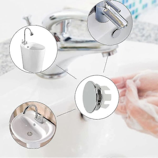 Sink Overflow Cover Replacement Overflow Ring Plug for Bathroom Kitchen Sink Round Hole Overflow Correct Insertion 6pcs Replacement Parts
