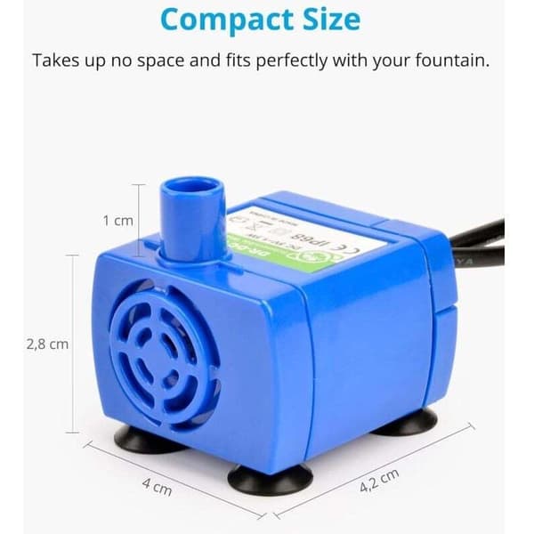Cat and Dog Fountain Pump, Submersible Pet Water Pump,