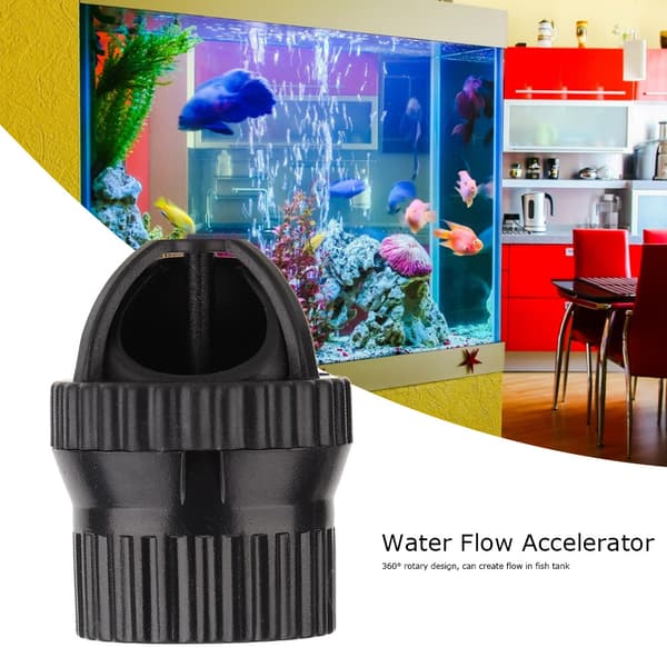 360 graders automatisk roterende akvarium vandstrømsaccelerator fisketank flowmaker (25 mm)