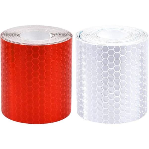 Reflekterande tejp - YYV - 2-pack - 5 cm x 3 m - Vattentät - Vit och röd självhäftande