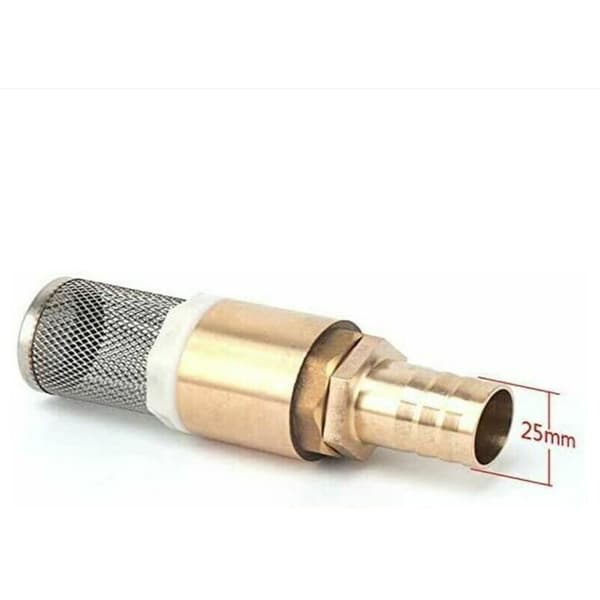Kontrollventilsil - med sil i rostfritt stål och envägsventil/backventil/pumpbackventil 88 x 37mm