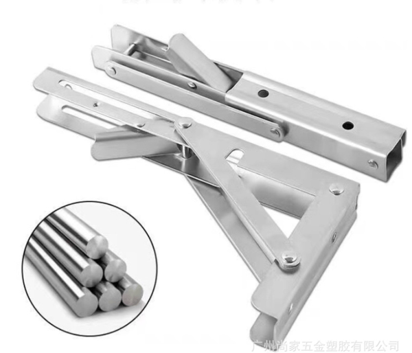 2 pcs 200 mm Stainless Steel Folding Workbench Supports