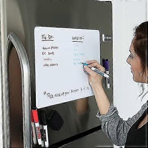 17\"x12\" Magnetic Whiteboard for Refrigerator with Stain Resistant Technology, Flat Pack Refrigerator Magnetic Planner