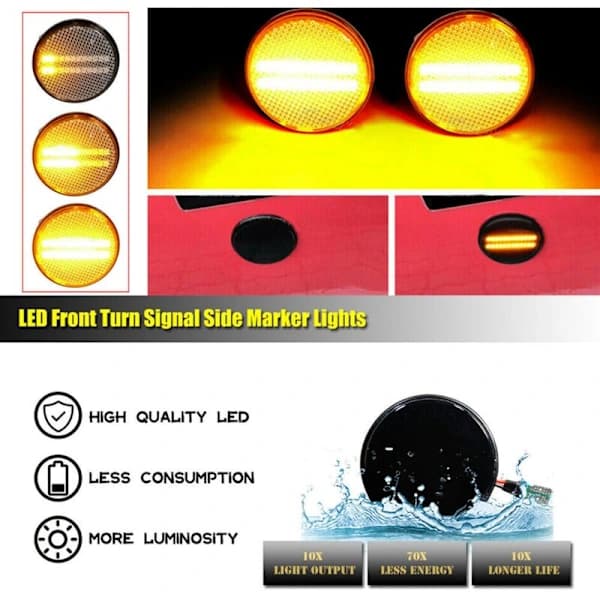 Flow Indicator Light Repeater Sidemarkeringslampa Dynamisk Blinkers Bil til MX5 MK1 1989-2015 B[co]
