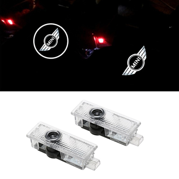 2 stk passer til Mini Mini Cooper velkomstlampe, pr
