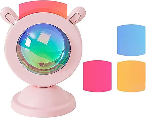 2 Solnedgangslampe Mini Romdekorasjon Bærbar Katt Kaninøre USB R