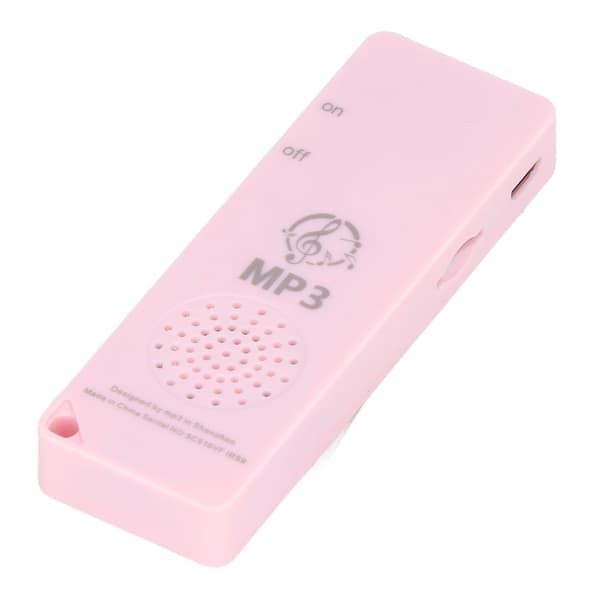 MP3 Player Lossless Sound Quality Multifunctional Portable Supports 64GB Memory Card Mini MP3 for Students Pink