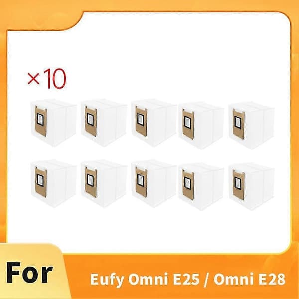 10 st dammpåsar för Eufy Omni E25 / Omni E28 dammsugartillbehör Dammpåsar Reservdelar szrh