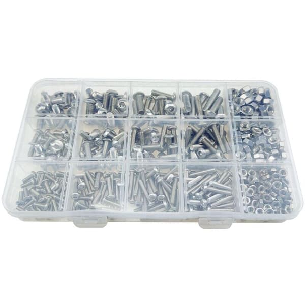 500st Stainless Steel M3 M4 M5 Round Head Bolts with Hex Nuts - Compatible with Various Brands