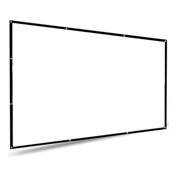 100-inch Projector Screen Foldable Wrinkle-Resistant Polyester for Home Theater Outdoor Classroom Office 16:9