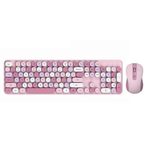 2.4G Wireless Keyboard and Mouse Combo - Silent, Ergonomic, Battery Powered, Compatible with Windows, Mac, and Linux