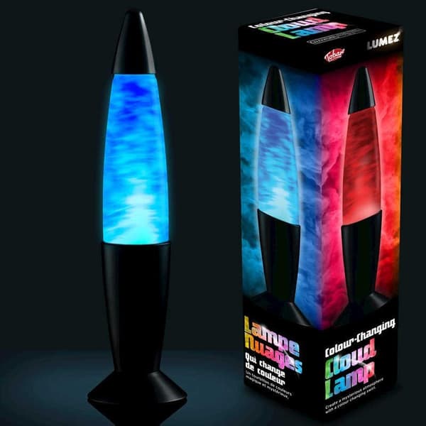 Skyformet LED-lampe / Lavalampe - Farveskiftende - 37 cm