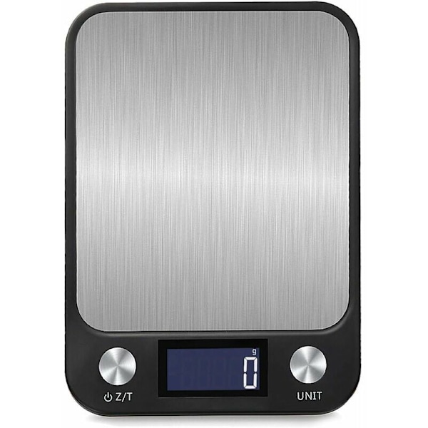 1g-10kg Digital Kitchen Scale with Touch Screen, USB Charging, Bright LCD Display, High Precision, Electronic Scale, Black