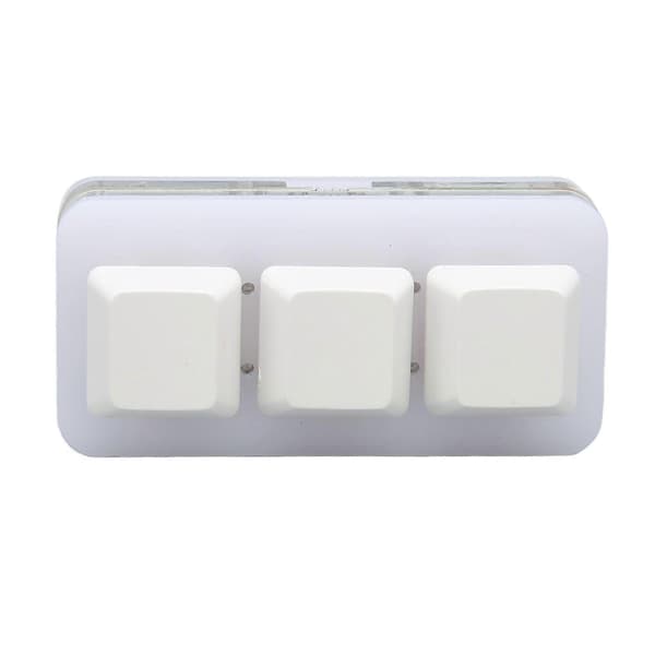 USB 3-tasters mini-tastatur RGB LED-baggrundsbelysning understøtter Hot Swap OSU HID makroprogrammering tastatur til Windows til OS X til Linux hvid