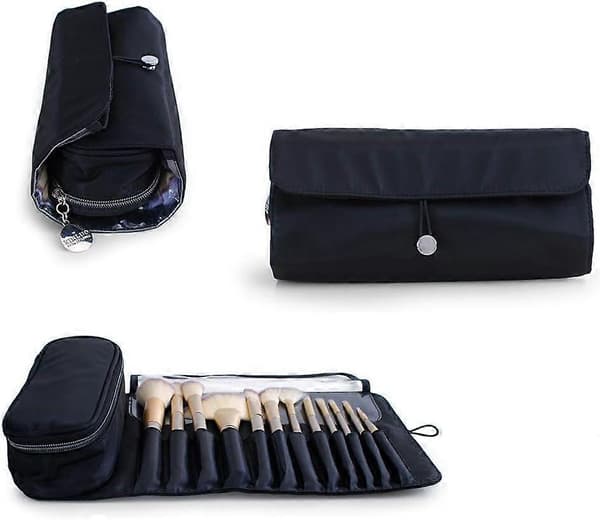 Multifunktionel makeupbørsteorganisator - Makeupbørste kosmetiktaske med 12 lommer