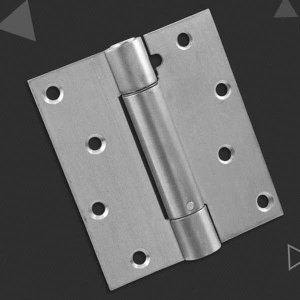 Self-Closing Door Hinge, 4-Pack 4 Inch Heavy Duty Square Stainless Steel Recessed Spring Automatic C