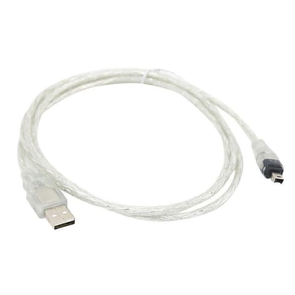 1,5 m USB til IEEE 1394 Firewire 4-pinners adapterkabel konverteringsledning for iLink