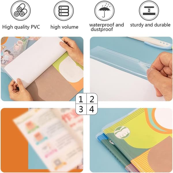Book Cover - 10 Pcs Transparent A4 Notebook Covers Insert Folders Paper Protectors_yu