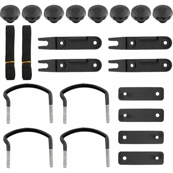 4 pcs Universal Roof Box U-shaped Mounting Brackets Inner Width with 8 Locking Nuts