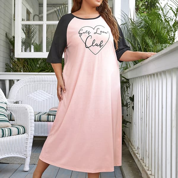 1-pack Plus Size Women's Dress, Long, Contrast Print