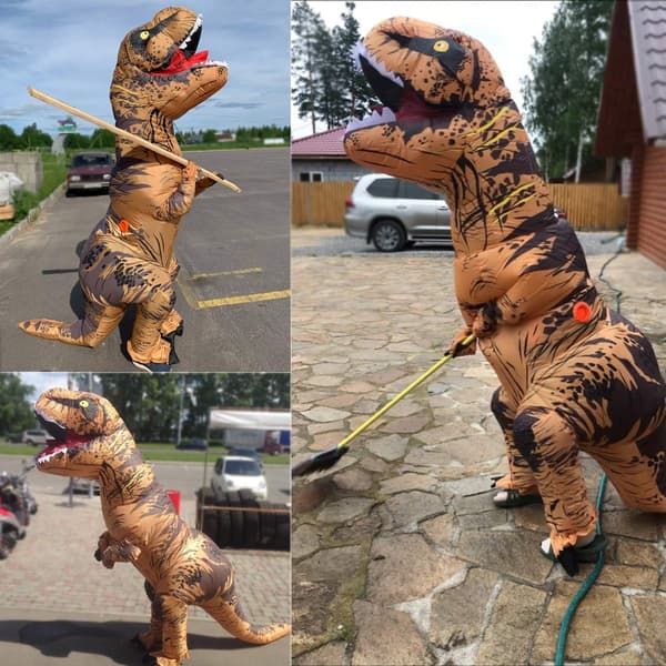 Oppblåsbar T-Rex-drakt for voksne