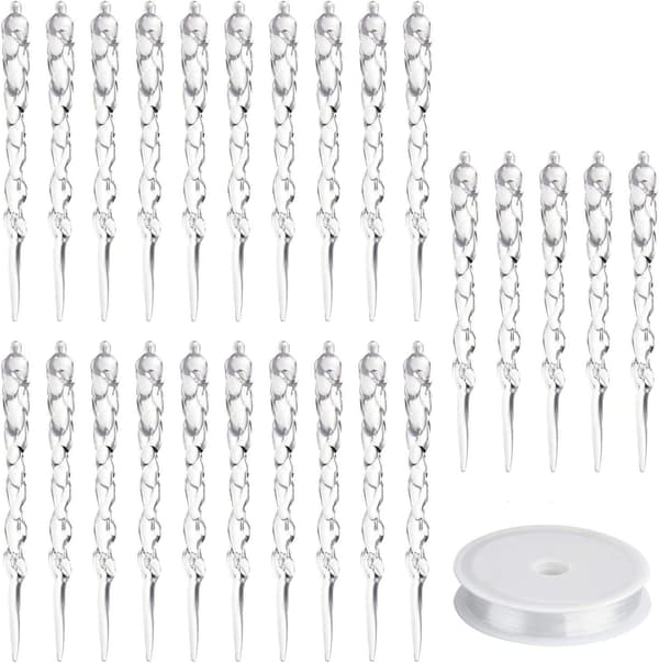 50 stk Akryl Julepynt Akryl Iskrystaller, 13 cm