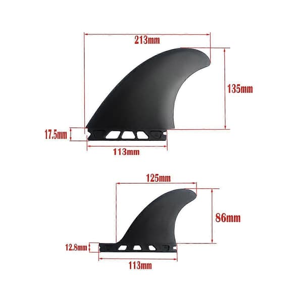 Surfbræt Glasfiber Finne MR Twin Finner til Single Tab Surfbrætter Shortboard