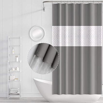 180 X 180CM (Spliced Gray) Baderomsgardiner Vanntett Mugg Resistent