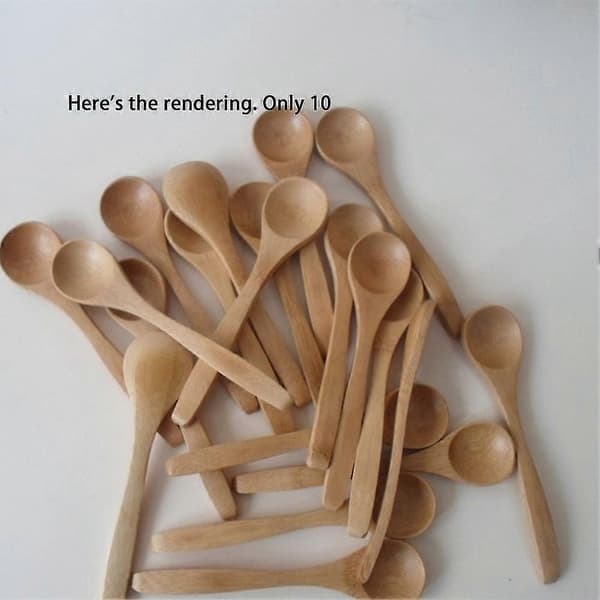 10 pcs Bamboo Honey Spoon Eco-Friendly Household Items Kitchen Spice Scoop Coffee Spoon Dessert