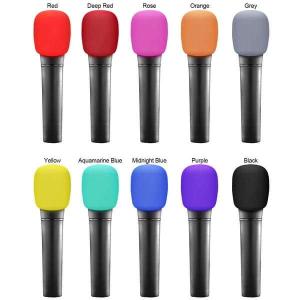 Mikrofonöverdrag - Färgglad individuell förpackning - 10-pack